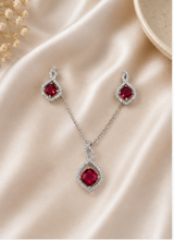 Ruby Radiance Pendant Set in Red - Product View