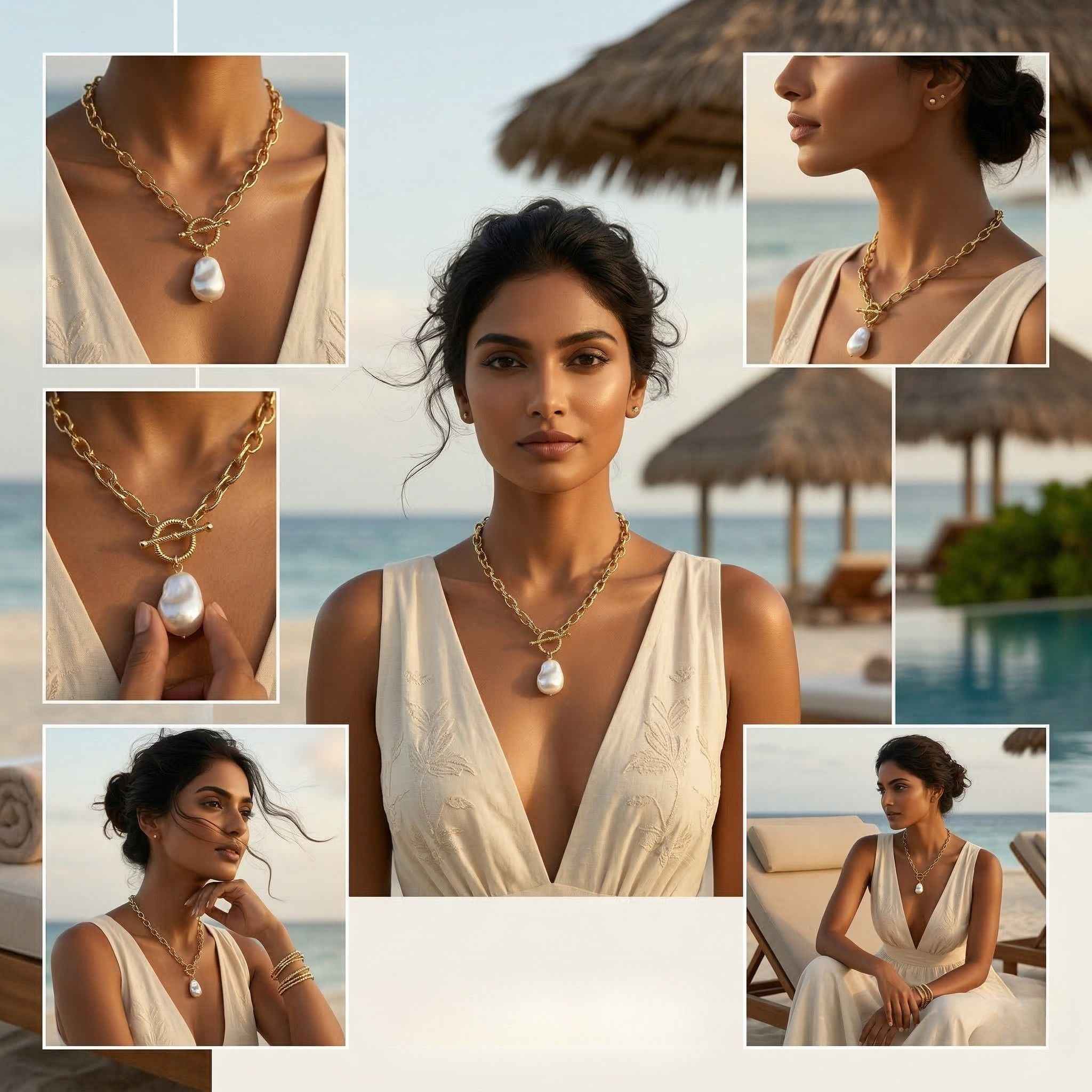 Pearl Toggle Chain Necklace