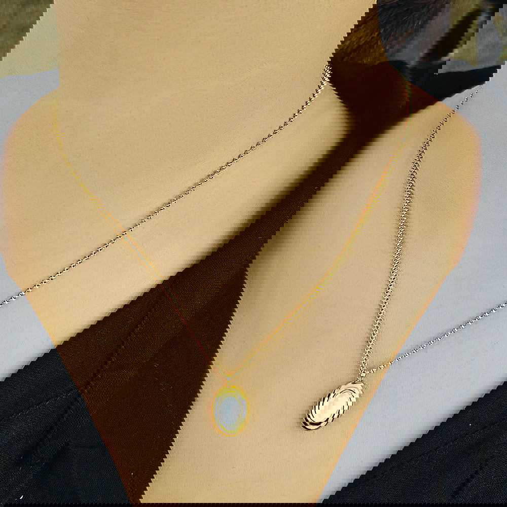 White Moonstone necklace - Aura Bling