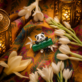 Panda Twig Brooch in Gold Tone - Product View
