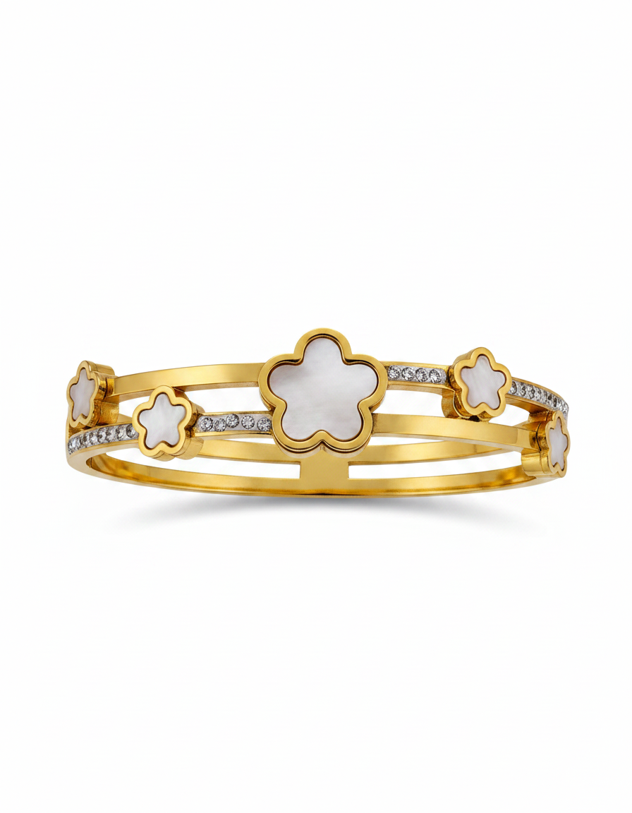 Floral Mother of Pearl Bracelet