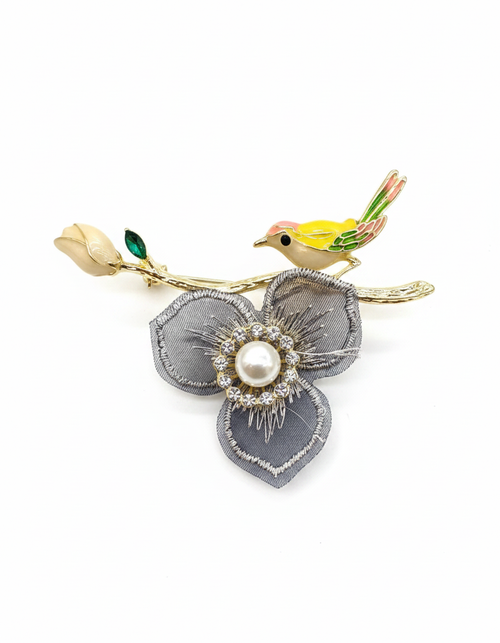 Bird Floral Brooch