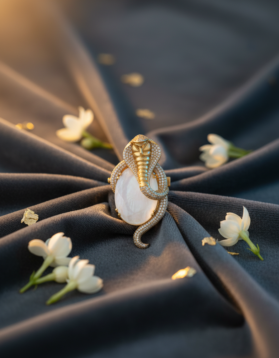 Royal Serpent Pearl Statement Brooch