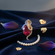 Royal Serpent Ruby Statement Brooch