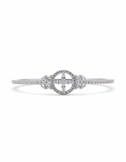 Crystal Floral Circle Kada Bracelet