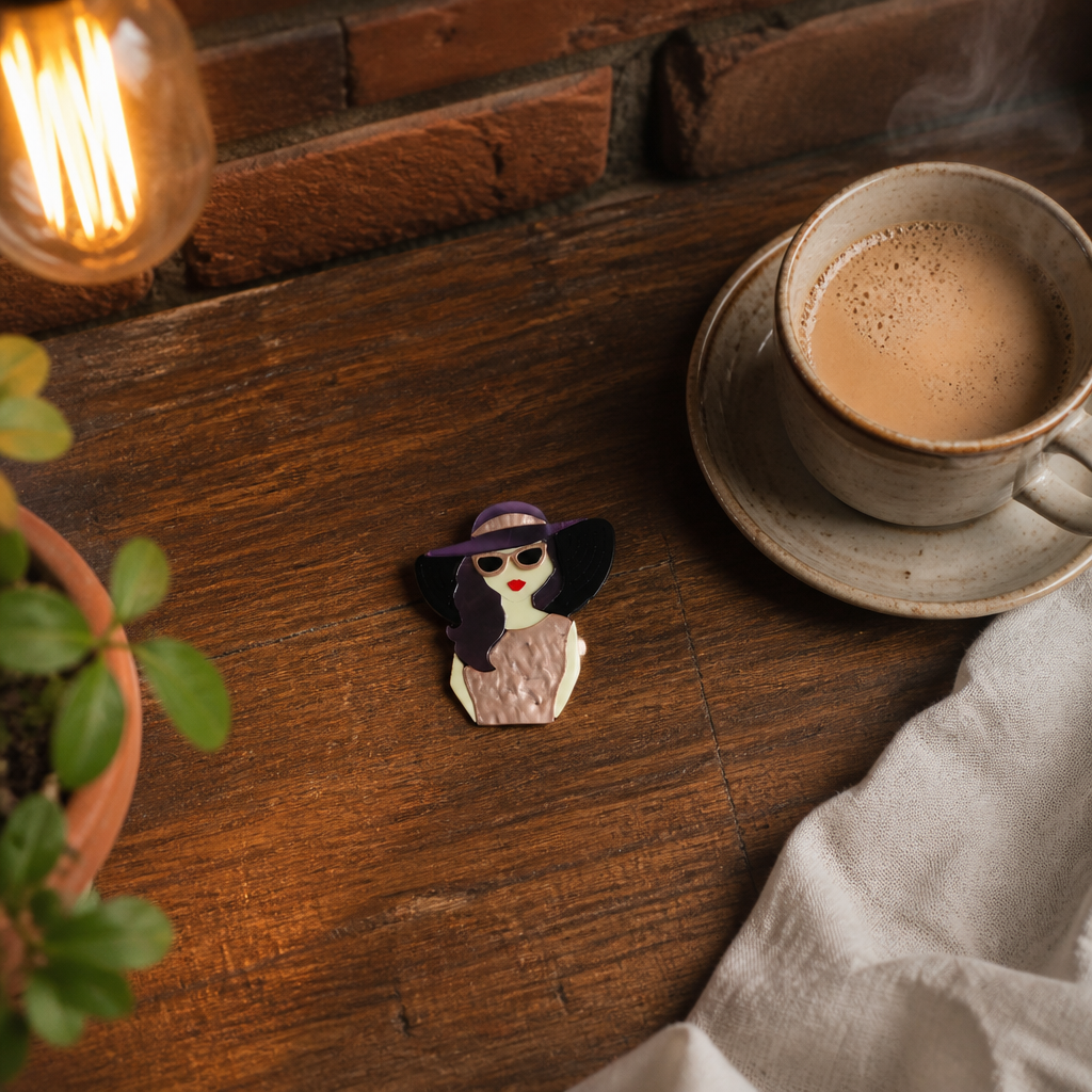 Purple Belle Brooch