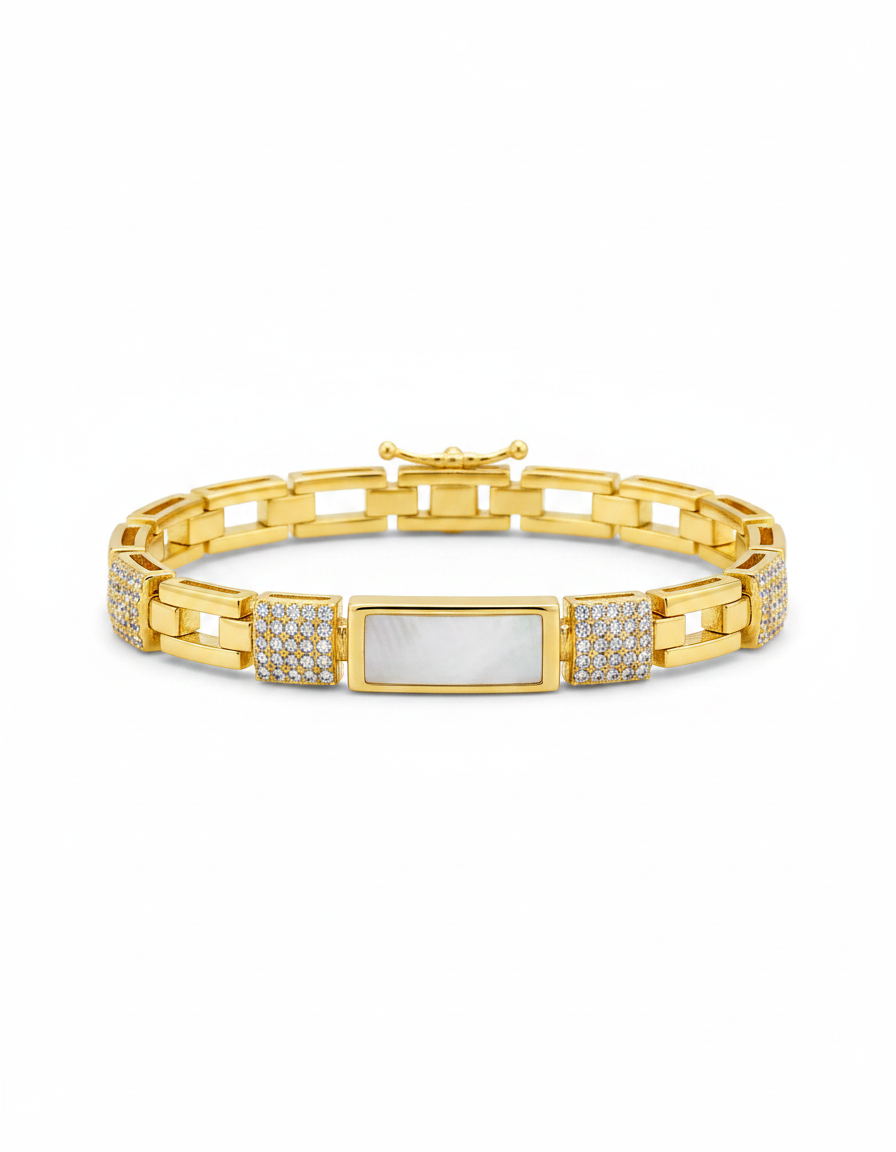 Geometric Rectangular Stone Bracelet