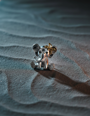 Tiny Trunk Princess Brooch in Metal - Product View
