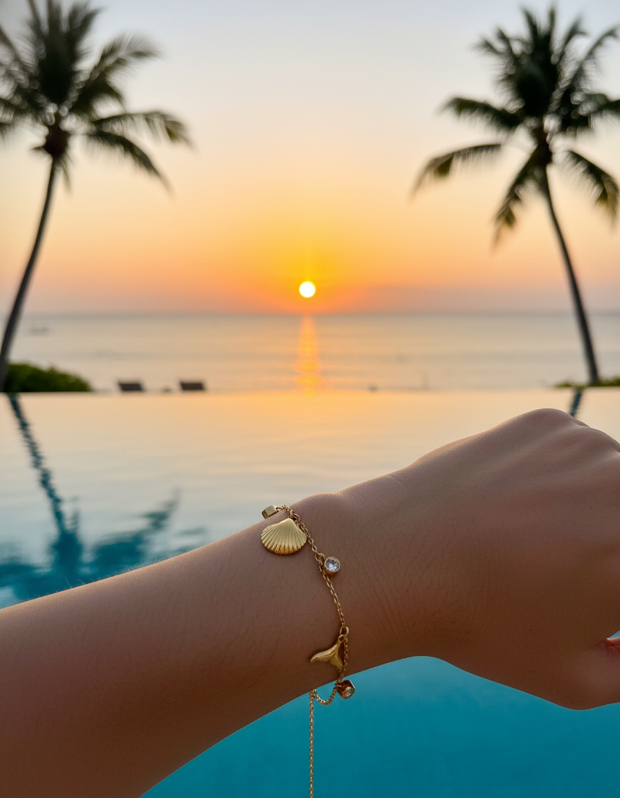 Shell Charm Summer Bracelet