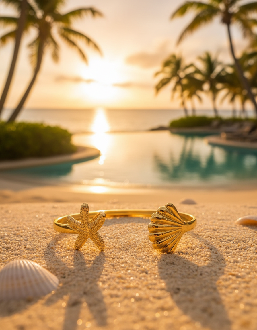 Starfish & Shell Summer Kada Bracelet