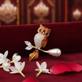 Owl Spark Brooch in Metal - Product View