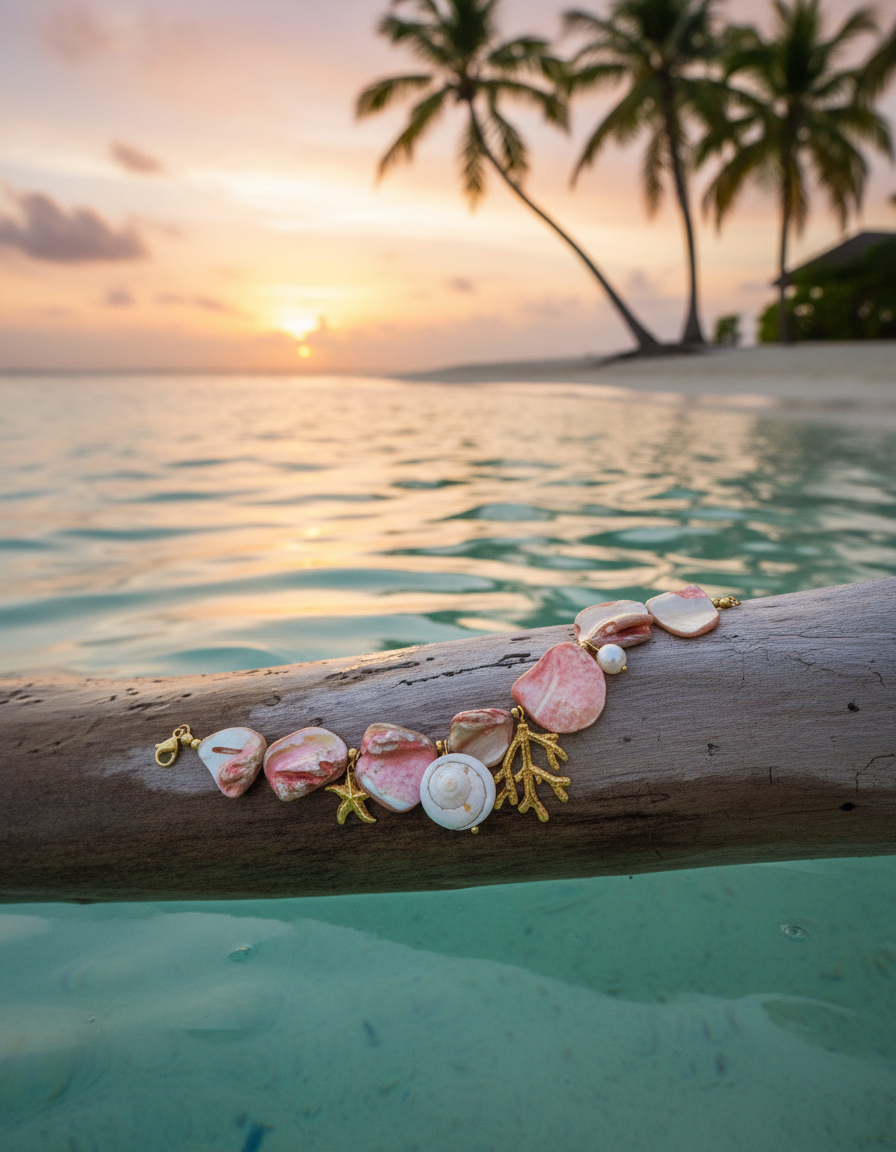 Coastal Shell Charm Summer Bracelet