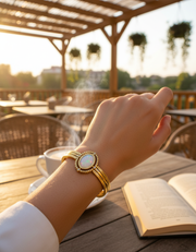 Mother of Pearl Vintage Gold Kada