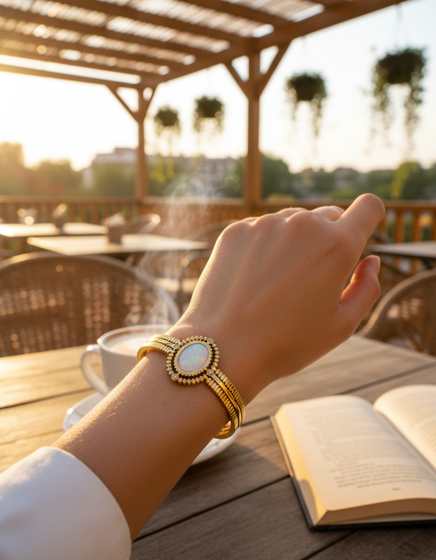 Mother of Pearl Vintage Gold Kada