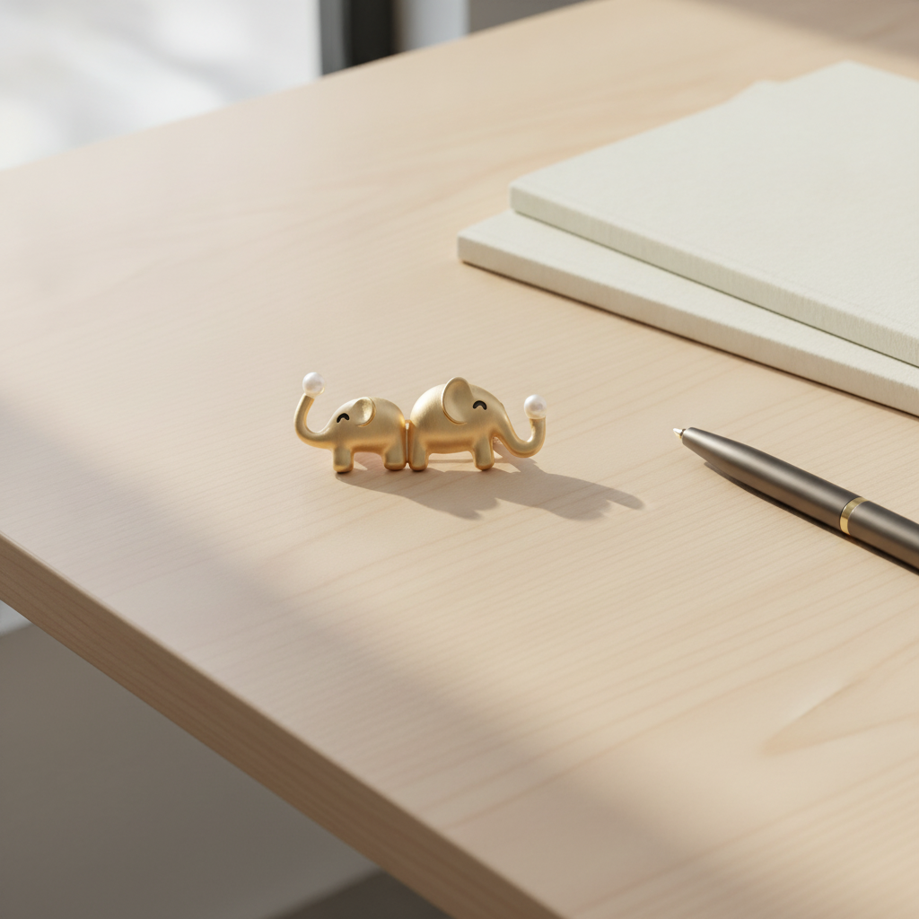 Golden Duo Brooch