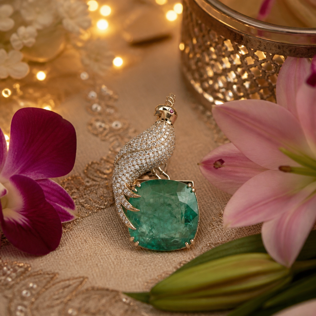 Jewel Perch Brooch