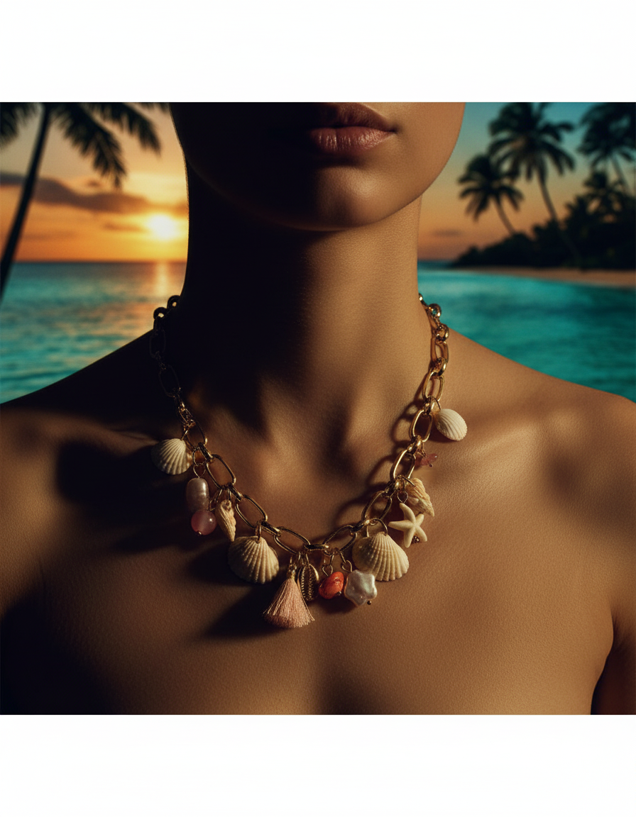 Summer Charm Shell Necklace