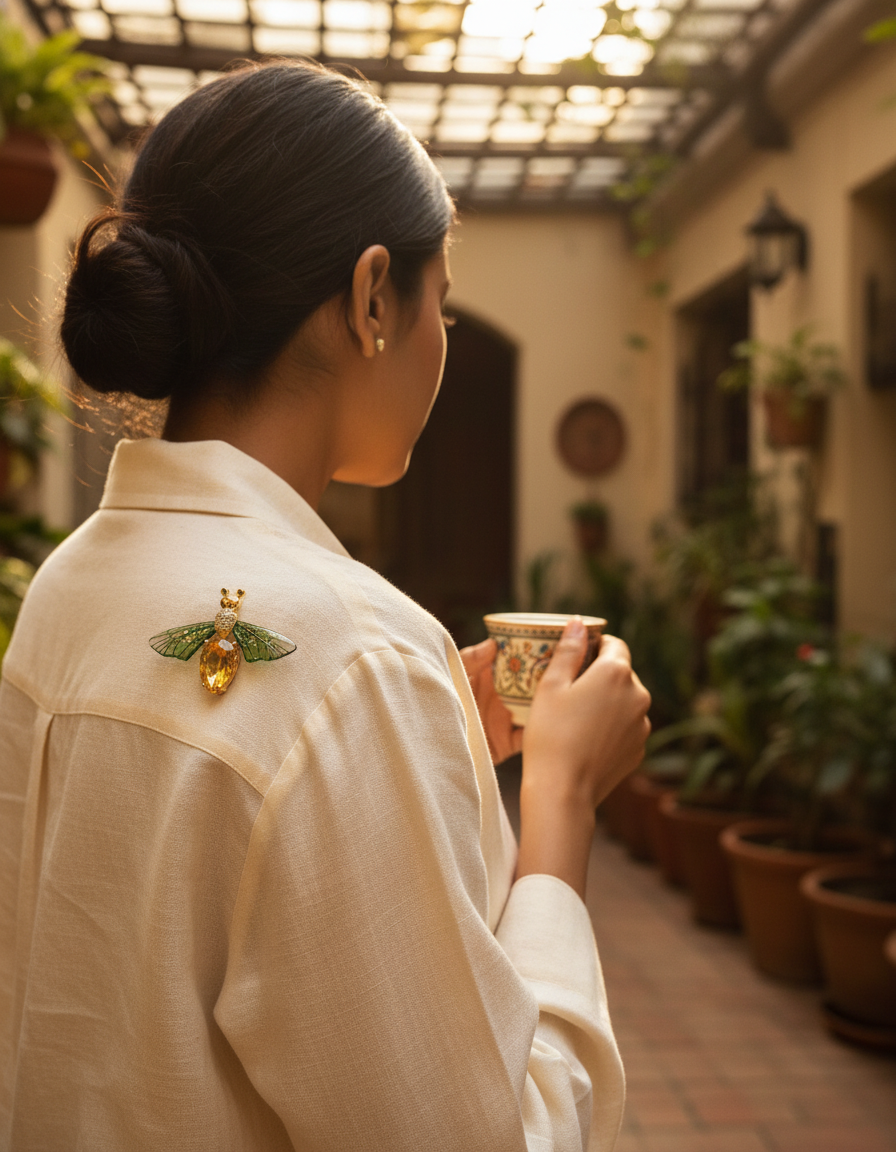 Honeyflare Brooch
