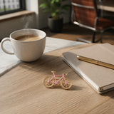 Pink Spin Brooch in Pink