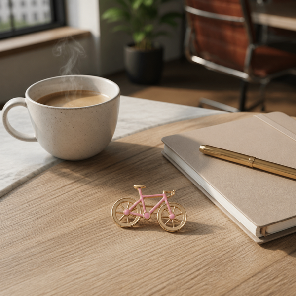 Pink Spin Brooch