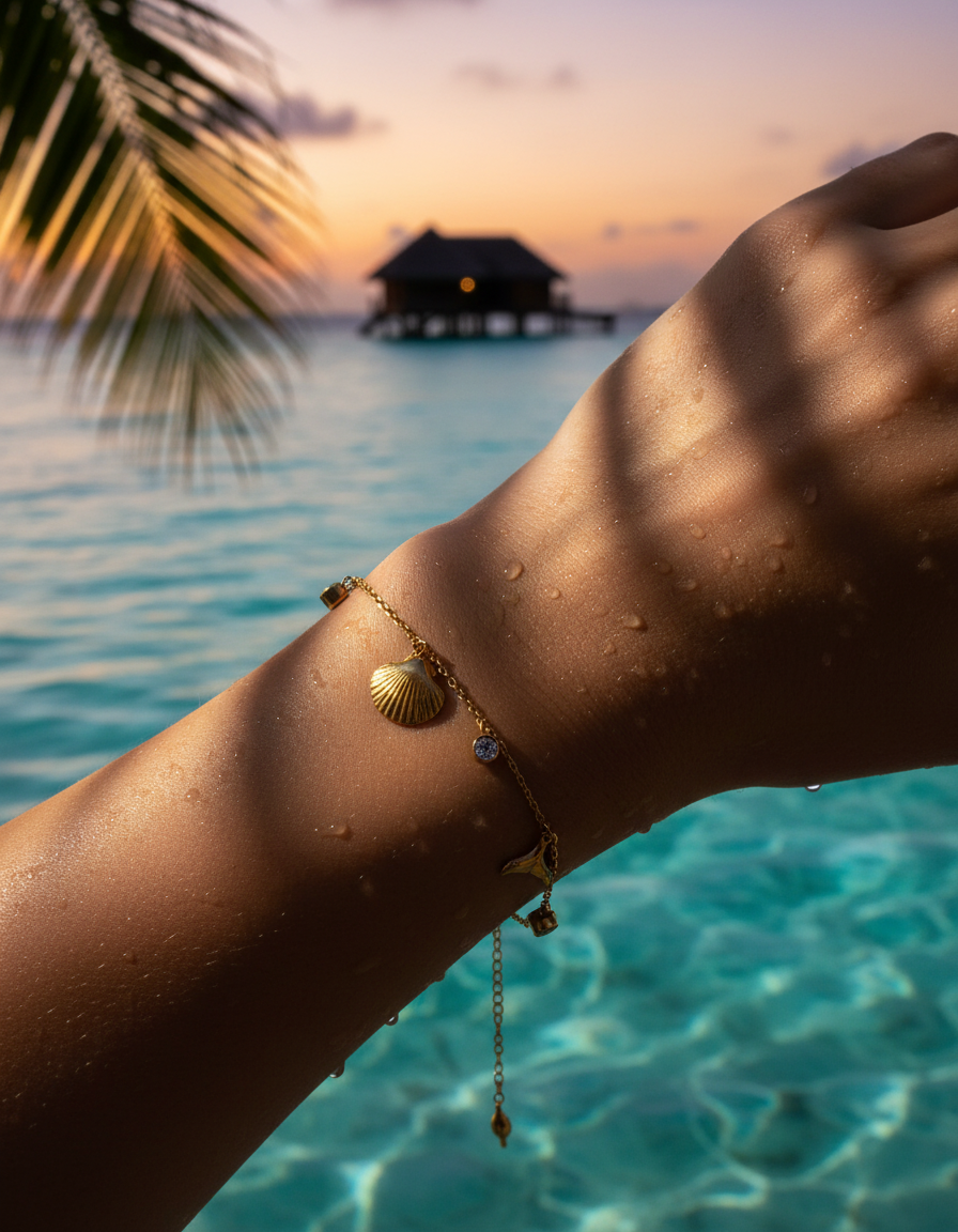 Shell Charm Summer Bracelet