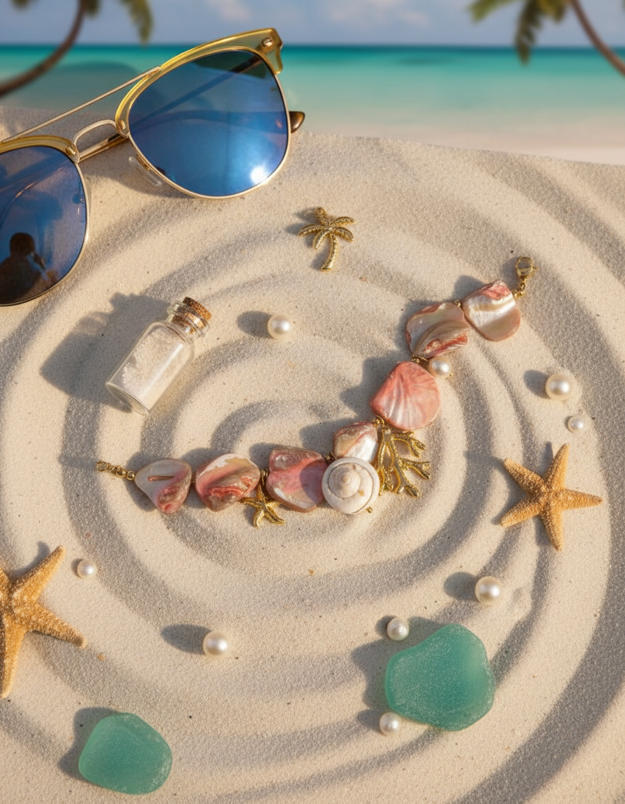 Coastal Shell Charm Summer Bracelet
