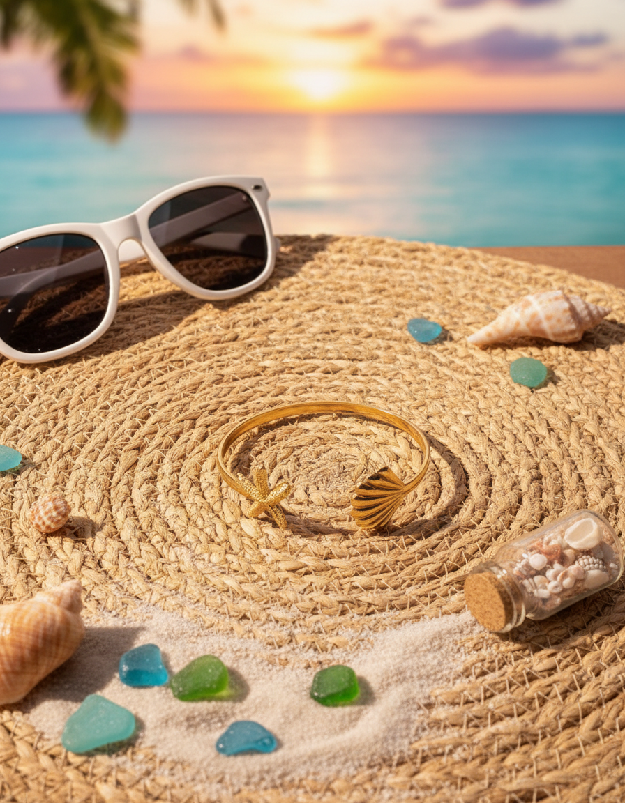 Starfish & Shell Summer Kada Bracelet