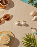 Classic Pearl Summer Stud Earrings