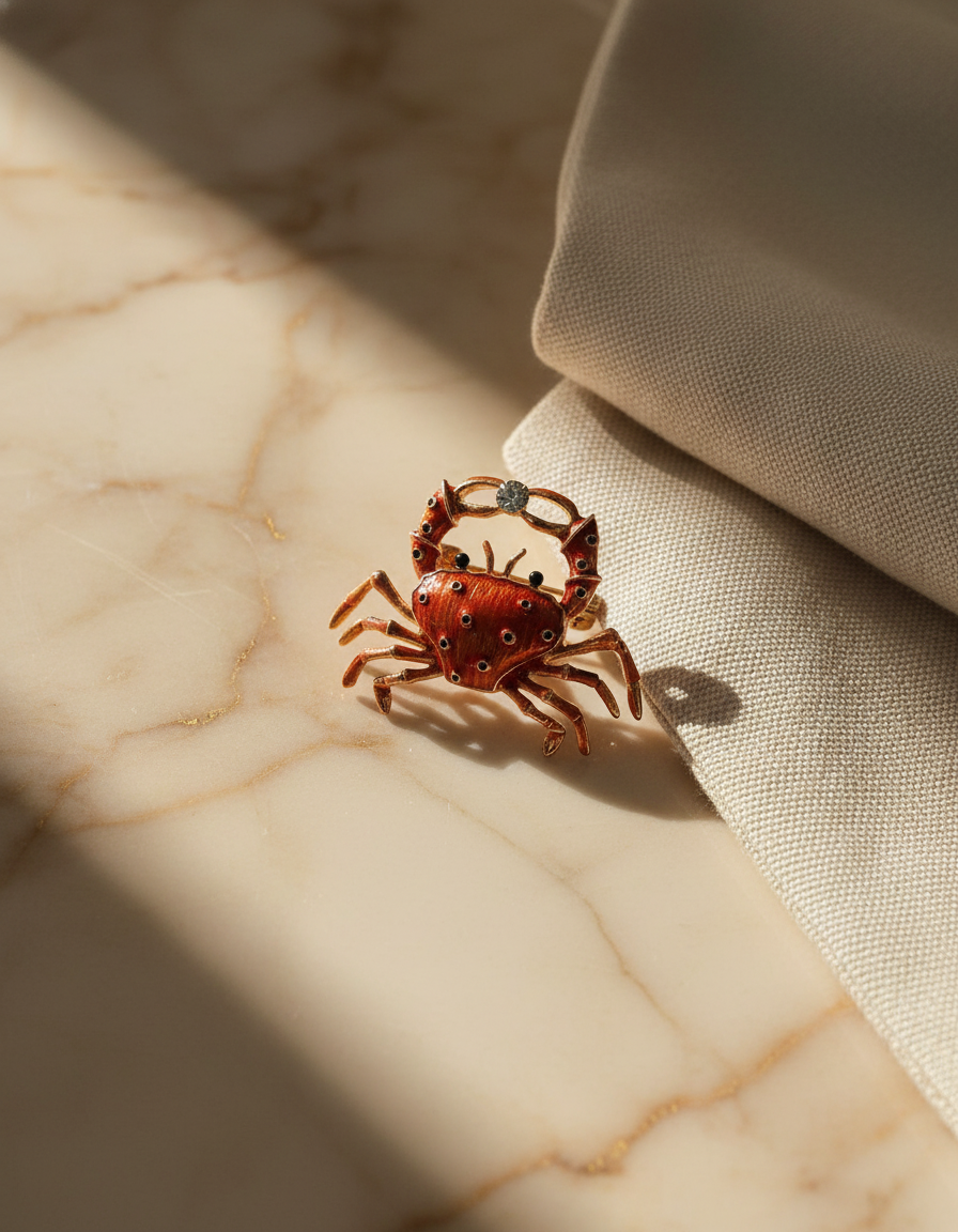Coral Claw Brooch