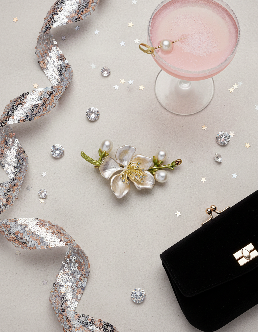 Pearl Bloom Floral Brooch