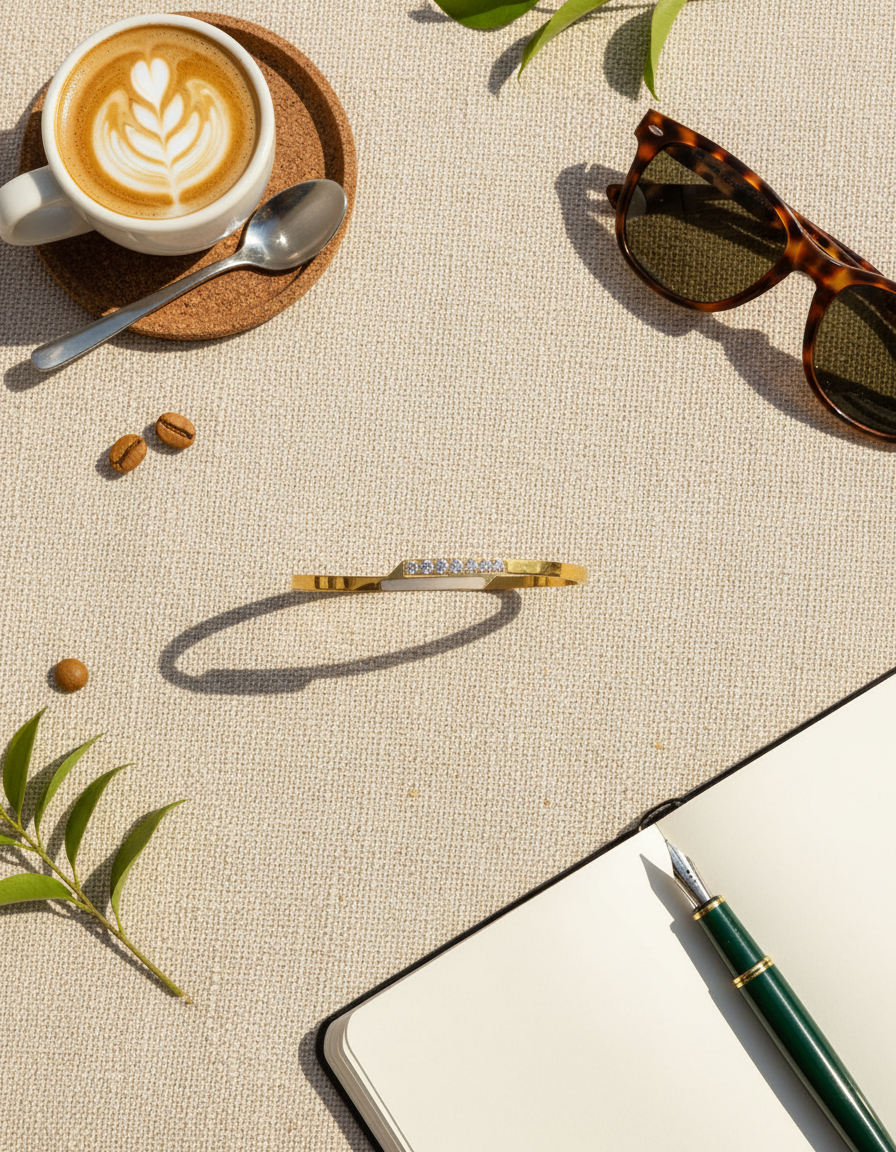 Minimal Crystal Bar Kada Bracelet
