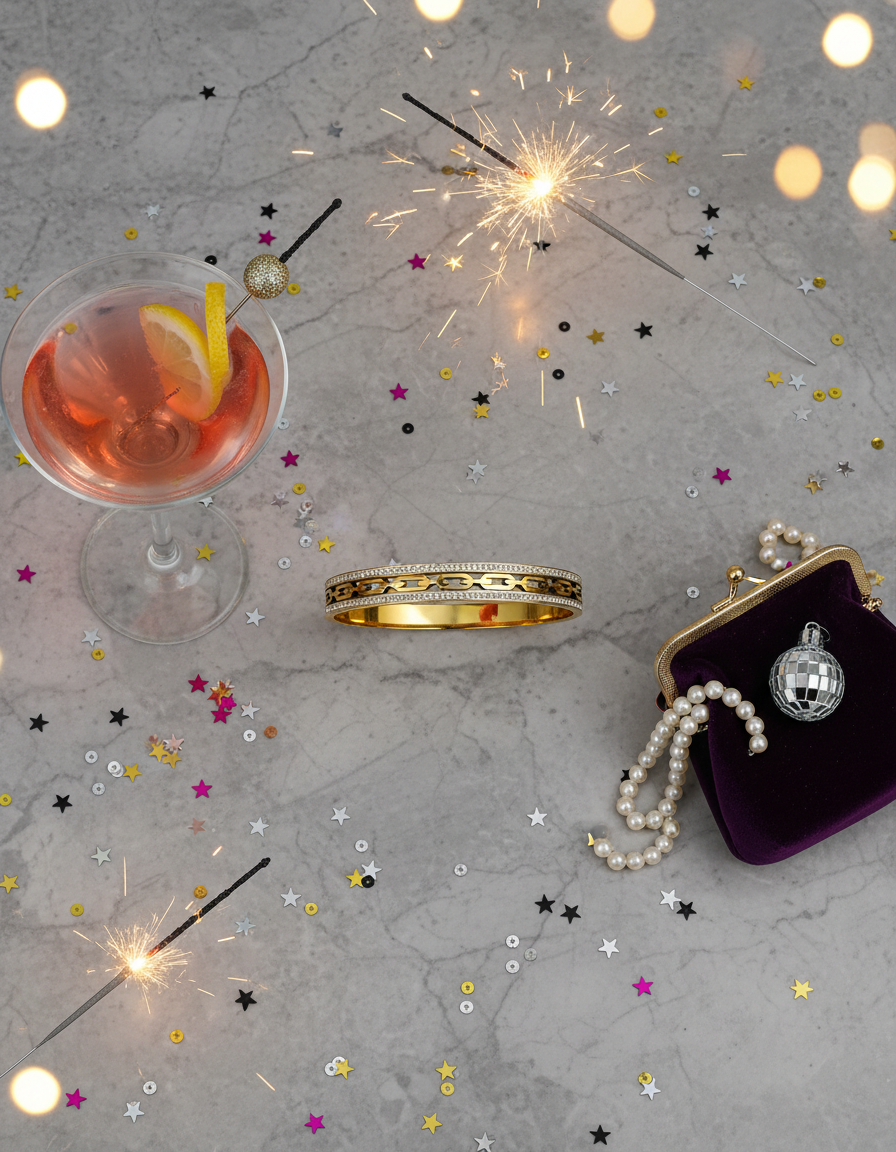 Dual Crystal Chain Kada Bracelet