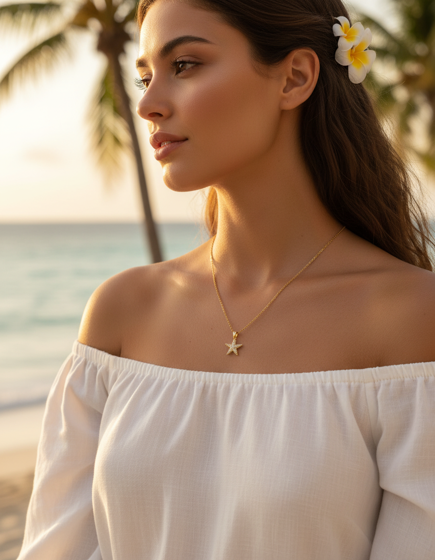 Starfish Minimal Summer Necklace