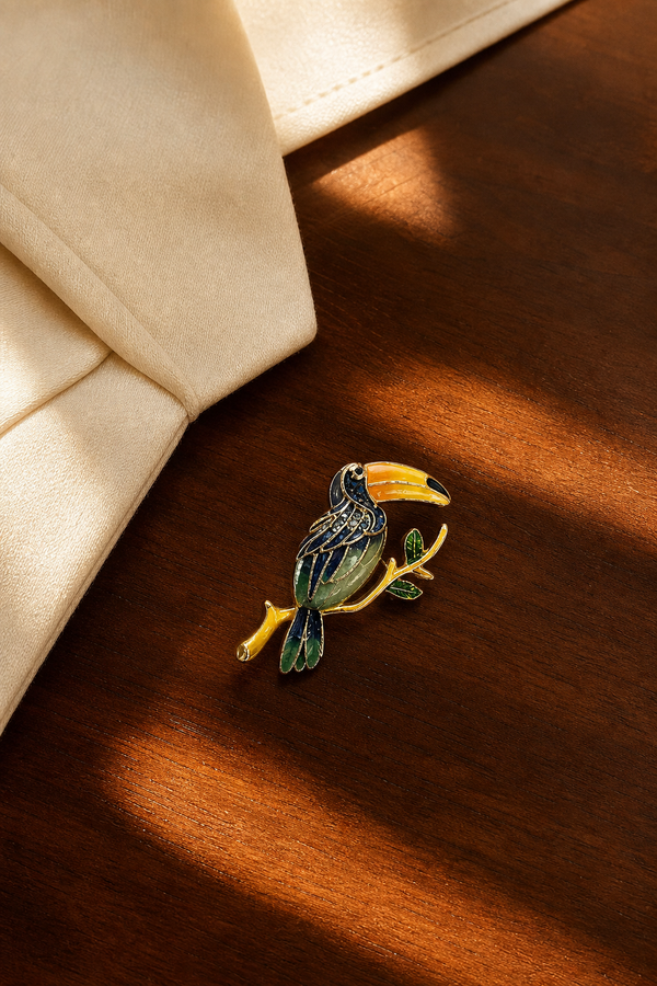 Sunset Toucan Brooch