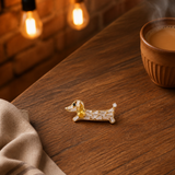 Doxie Spark Brooch in Metal - Product View