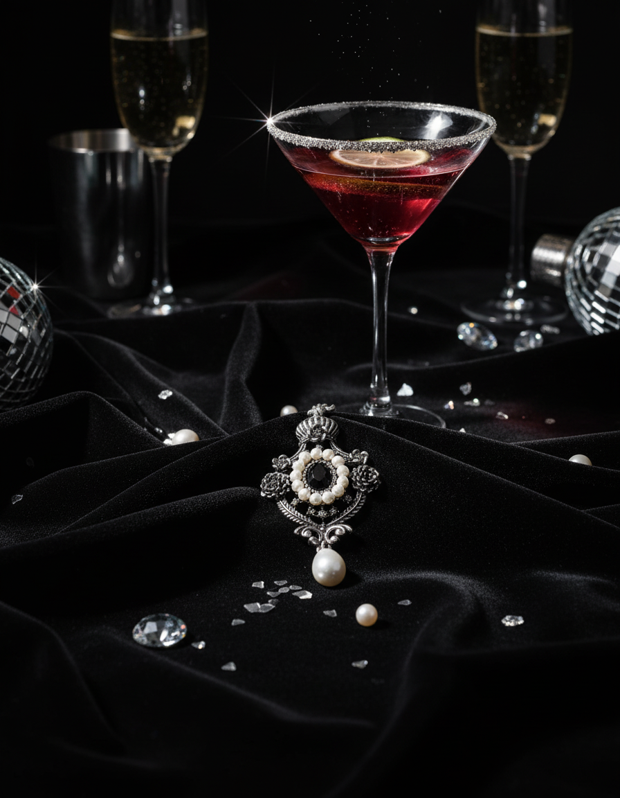 Black Pearl Vintage Brooch