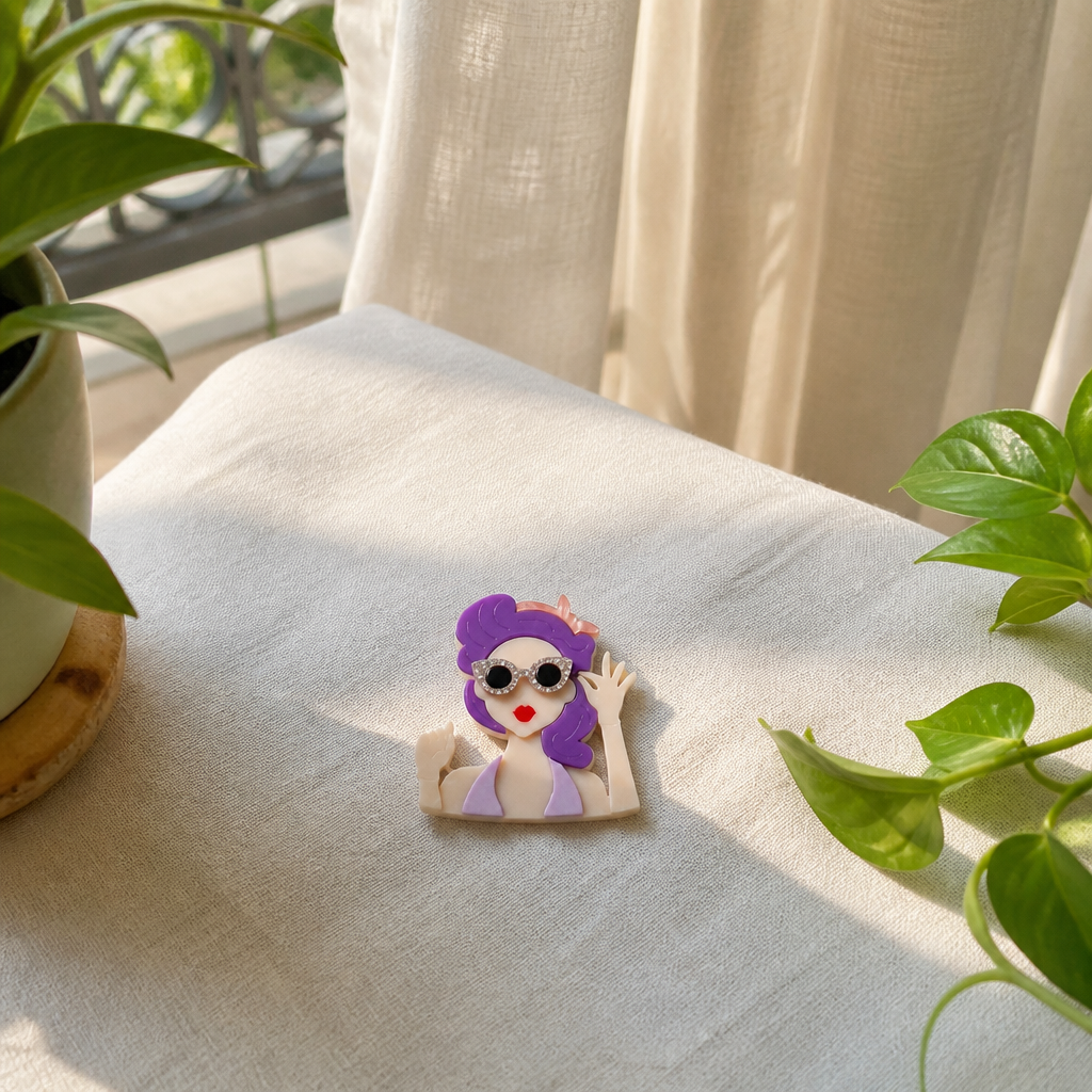 Lilac Lady Brooch