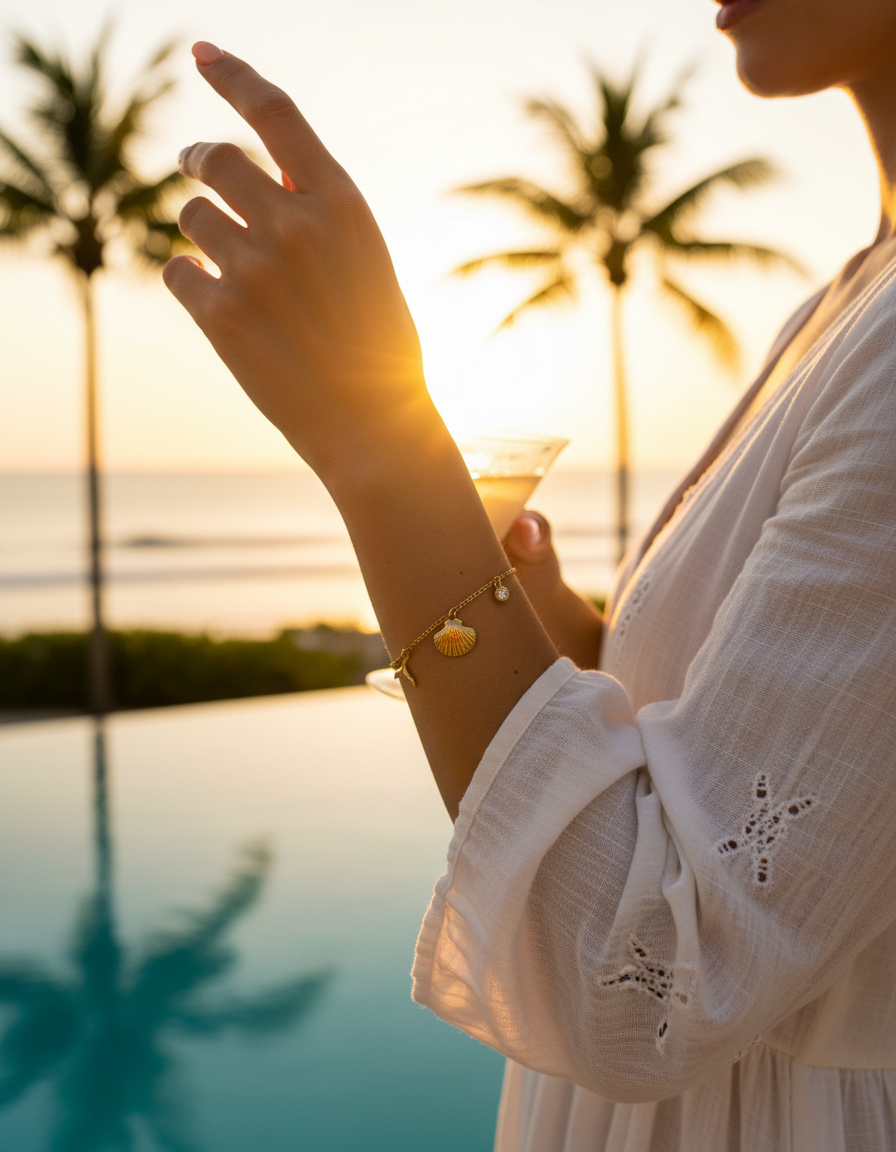 Shell Charm Summer Bracelet