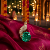 Jewel Perch Brooch in Metal - Product View