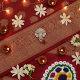 Imperial Tusker Ruby Brooch in Gold Tone - Product View