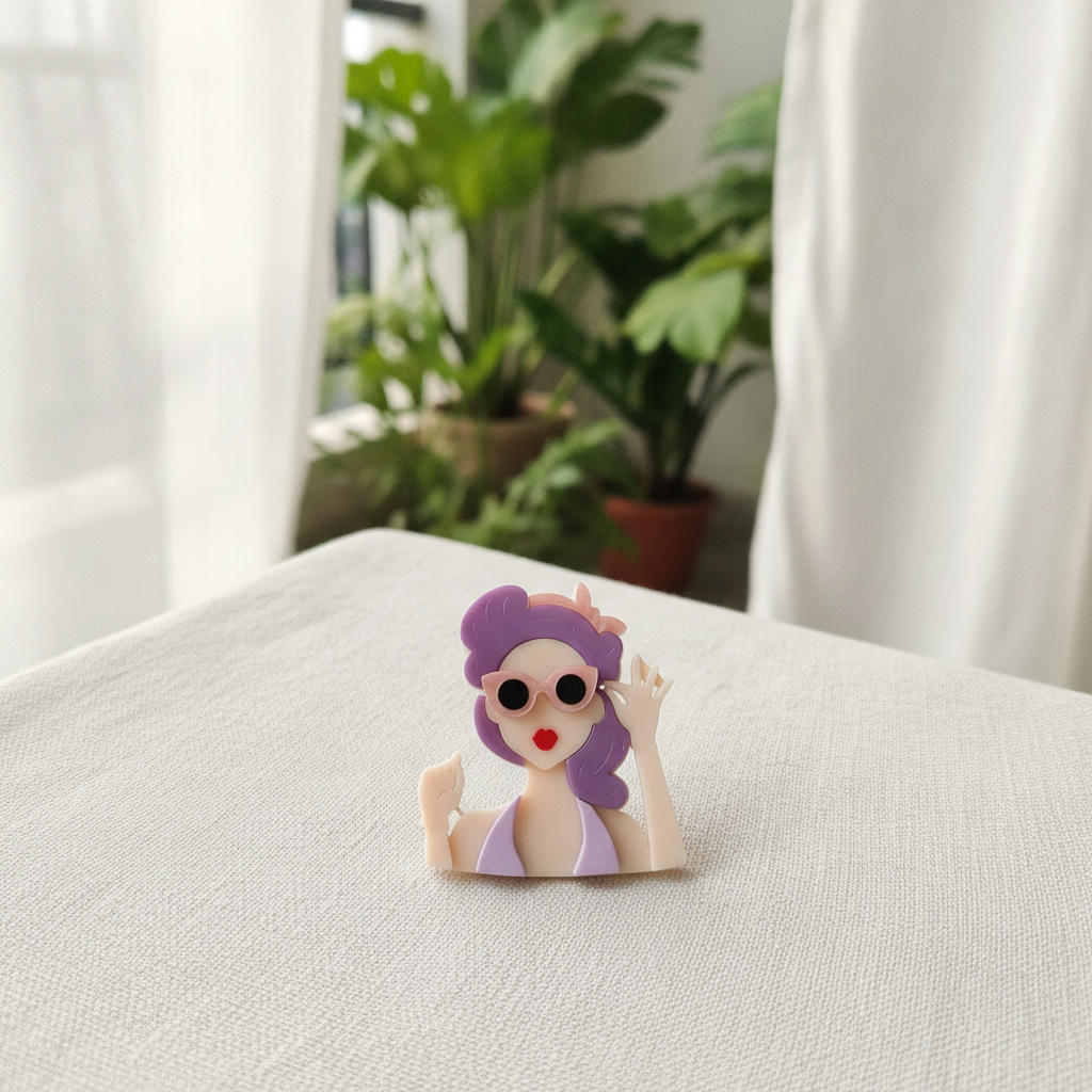 Lilac Lady Brooch
