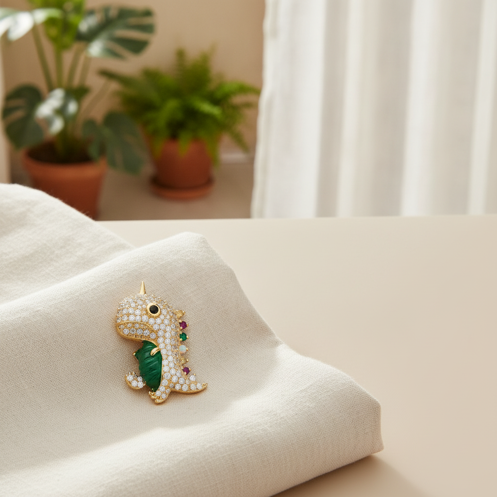 Dino Wink Brooch
