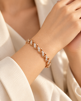 Rose Glimmer Bracelet on women's wrist