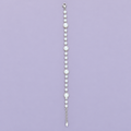 Serene Orbit Bracelet with white pearl-like beads and silver-tone links
