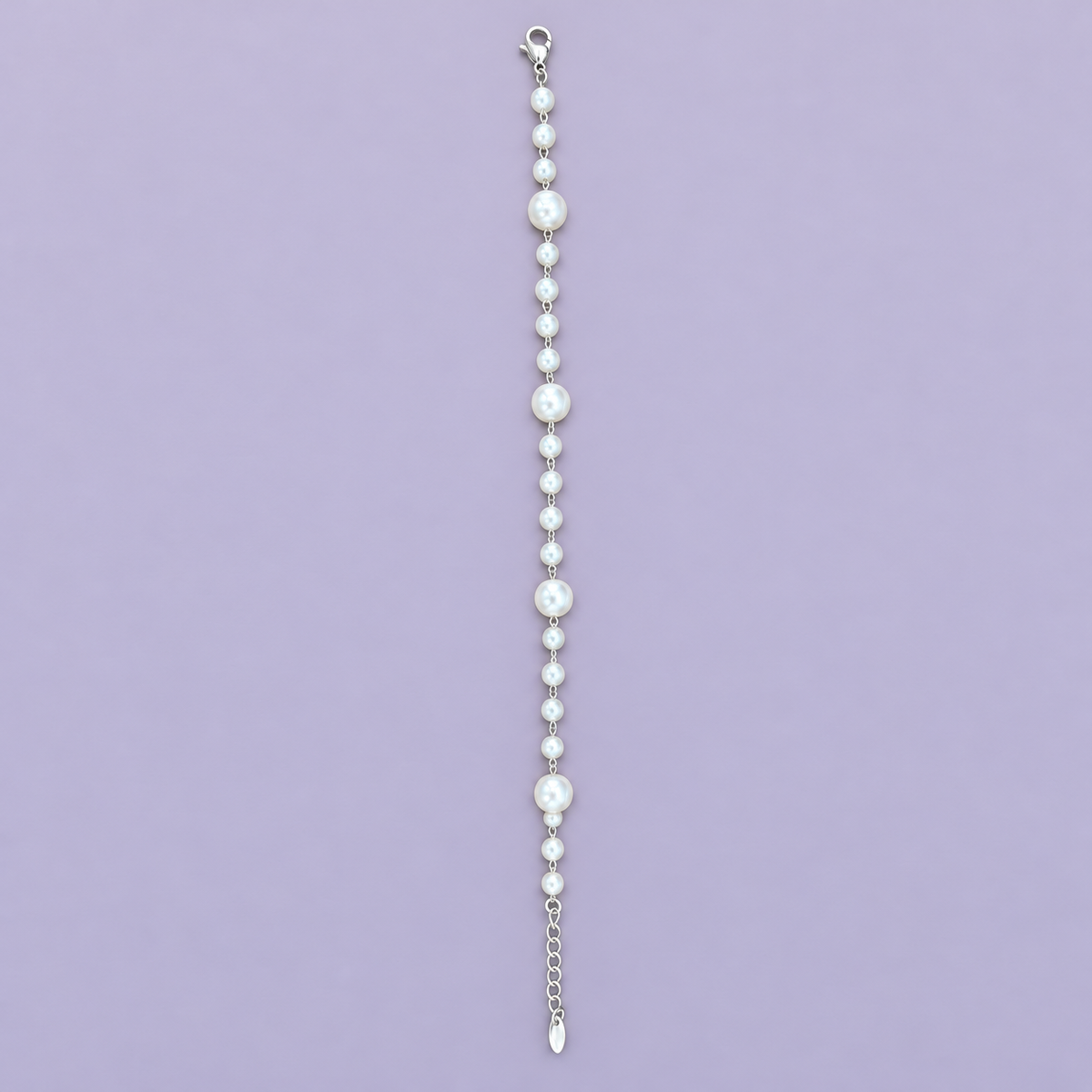 Serene Orbit Bracelet in Silver Tone