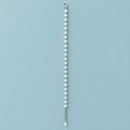Soft Cadence Bracelet with white pearl-like beads and silver-tone links