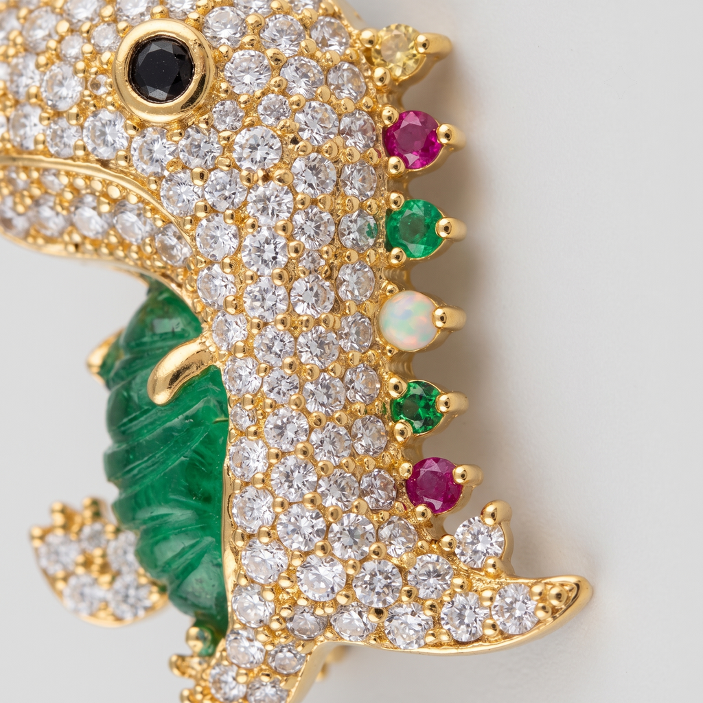 Dino Wink Brooch