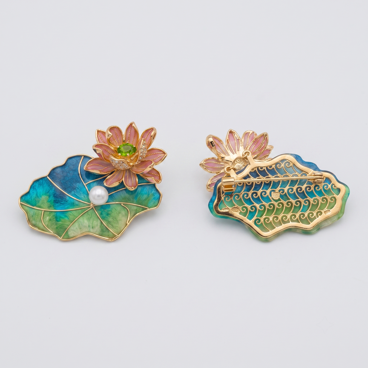 Lotus Charm Brooch
