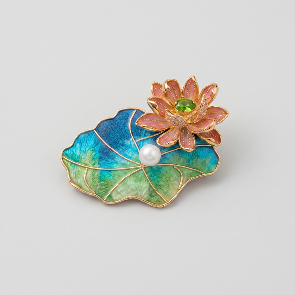 Lotus Charm Brooch