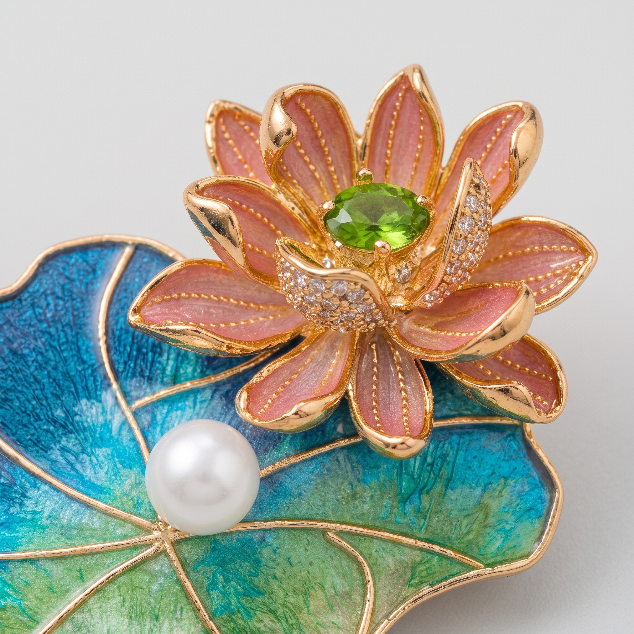 Lotus Charm Brooch